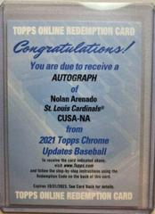 Nolan Arenado #CUSA-NA Baseball Cards 2021 Topps Chrome Update Autographs Prices