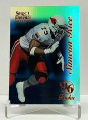 Simeon Rice [Mirror Blue] #103 Football Cards 1996 Select Certified Prices