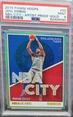 Joel Embiid [Artist Proof Gold] Basketball Cards 2019 Panini Hoops NBA City Prices