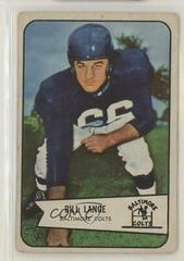 Bill Lange Football Cards 1954 Bowman Prices