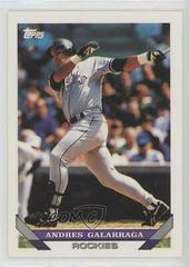 Andres Galarraga Baseball Cards 1993 Topps Traded Prices