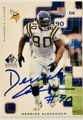 Derrick Alexander [Autograph] Football Cards 1999 SP Signature Prices
