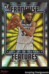 Karl-Anthony Towns [Yellow Laser] Basketball Cards 2020 Donruss Franchise Features Prices