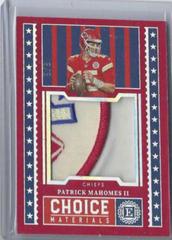 Patrick Mahomes II [Ruby] #CHM-13 Football Cards 2022 Panini Encased Choice Materials Prices