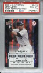 Derek Jeter #DJ73 Baseball Cards 2008 Upper Deck Spectrum Jeter Retrospectrum Prices