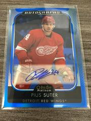 Pius Suter Hockey Cards 2021 O-Pee-Chee Platinum Blue Rainbow Autographs Prices