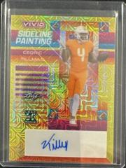 Cedric Tillman [Mojo Yellow] #SP-CT1 Football Cards 2023 Leaf Vivid Autographs Sideline Painting Prices