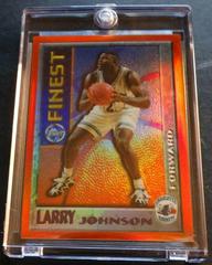 Larry Johnson [Bordered Refractor] #M13 Basketball Cards 1995 Finest Mystery Prices