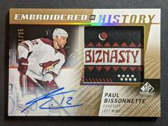 Paul Bissonnette [Autograph] Hockey Cards 2021 SP Game Used Embroidered in History Prices