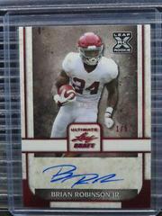 Brian Robinson Jr. [Red Spectrum] Football Cards 2022 Leaf Ultimate Draft Autographs Prices