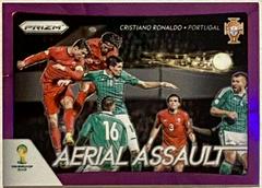 Cristiano Ronaldo [Purple Prizm] #1 Soccer Cards 2014 Panini Prizm World Cup Aerial Assault Prices