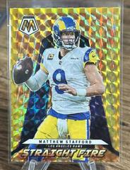 Matthew Stafford [Gold] #SF-1 Football Cards 2022 Panini Mosaic Straight Fire Prices