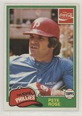 Pete Rose #8 Baseball Cards 1981 Coca Cola Prices