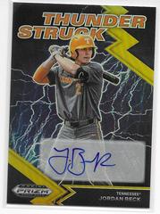 Jordan Beck [Autograph Gold] Baseball Cards 2022 Panini Prizm Draft Picks Thunderstruck Prices