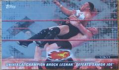 Universal Champion Brock Lesnar Defeats Samoa Joe [Silver] Wrestling Cards 2018 Topps WWE Road To Wrestlemania Prices