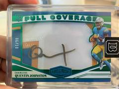 Quentin Johnston [Autograph Green] #FC-10 Football Cards 2023 Panini Plates and Patches Full Coverage Prices
