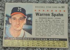 Warren Spahn [Hand Cut] Baseball Cards 1961 Post Cereal Prices