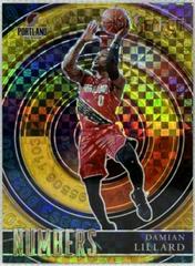 Damian Lillard [Gold] #4 Basketball Cards 2020 Panini Select Numbers Prices