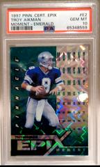 Troy Aikman [Game Emerald] Football Cards 1997 Pinnacle Epix Prices