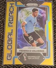 Federico Valverde [Gold] #11 Soccer Cards 2022 Panini Prizm World Cup Global Reach Prices