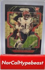 Ja'Marr Chase [Gold Vinyl] Football Cards 2021 Panini Chronicles Prizm Black Prices