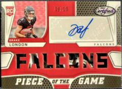 Drake London [Purple] #PGS-DL Football Cards 2022 Panini Certified Piece of the Game Signatures Prices