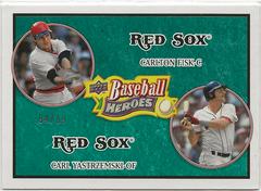 Carl Yastrzemski, Carlton Fisk [Sea Green] #177 Baseball Cards 2008 Upper Deck Baseball Heroes Prices