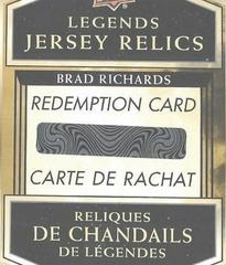 Brad Richards Hockey Cards 2023 Upper Deck Tim Hortons Legends Jersey Relics Redemption Prices