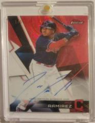 Jose Ramirez [Red Wave Refractor] #JR Baseball Cards 2018 Topps Finest Autographs Prices