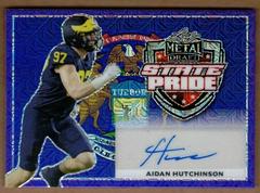 Aidan Hutchinson [Purple Mojo] Football Cards 2022 Leaf Metal Draft State Pride Prices