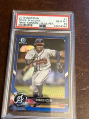 Ronald Acuna [Blue Refractor] #BCP-1 Baseball Cards 2018 Bowman Chrome Prospects Prices