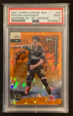 Paxten Aaronson [Orange] Soccer Cards 2021 Topps Chrome MLS Sapphire Prices