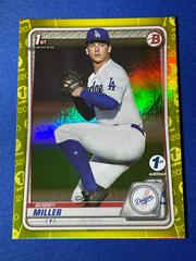 Bobby Miller [Yellow Foil] Baseball Cards 2020 Bowman Draft 1st Edition Prices