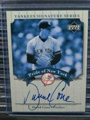 David Cone Baseball Cards 2003 Upper Deck Yankees Signature Series Pride of NY Autograph Prices