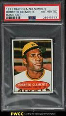 Roberto Clemente [Hand Cut] Baseball Cards 1971 Bazooka No Number Prices
