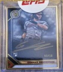 Gunnar Henderson [Gold] #MFA-GH Baseball Cards 2023 Topps Museum Collection Framed Autographs Prices