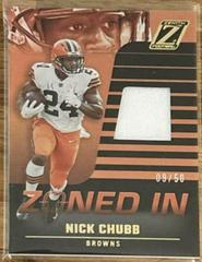 Nick Chubb [Prime] Football Cards 2022 Panini Zenith Zoned In Prices