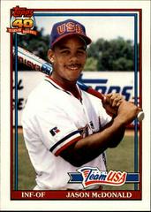 Jason McDonald #75T Baseball Cards 1991 Topps Traded Prices