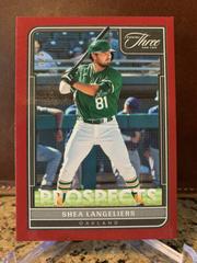 Shea Langeliers [Red] #P-19 Baseball Cards 2022 Panini Three and Two Prospects Prices