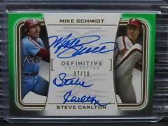 Steve Carlton, Mike Schmidt [Green] #DAC-SCA Baseball Cards 2023 Topps Definitive Dual Autograph Collection Prices