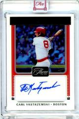 Carl Yastrzemski [Emerald] #LS-CY Baseball Cards 2022 Panini Three and Two Legendary Signatures Prices