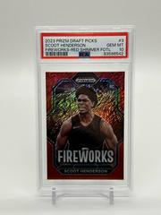Scoot Henderson [Red Shimmer] #3 Basketball Cards 2023 Panini Prizm Draft Picks Fireworks Prices
