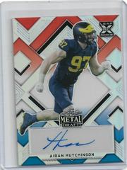 Aidan Hutchinson [Prismatic Red White Blue] Football Cards 2022 Leaf Metal Draft Prices