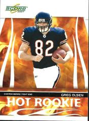 Greg Olsen Football Cards 2007 Panini Score Hot Rookie Prices