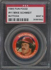 Mike Schmidt #11 Baseball Cards 1985 Fun Food Buttons Prices