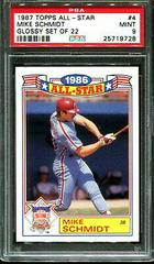 Mike Schmidt Baseball Cards 1987 Topps All Star 22 Prices