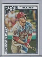 Mike Trout [Holding Bat Framed White] Baseball Cards 2015 Topps Gypsy Queen Prices