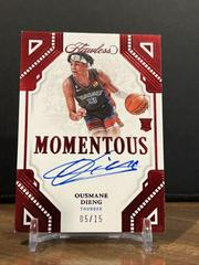 Ousmane Dieng [Ruby] #5 Basketball Cards 2022 Panini Flawless Momentous Autograph Prices
