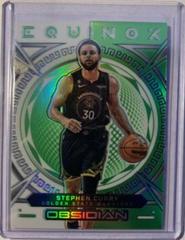 Stephen Curry [Green Flood] #1 Basketball Cards 2022 Panini Obsidian Equinox Prices