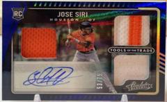 Jose Siri [Spectrum Blue] #TT3S-JS Baseball Cards 2022 Panini Absolute Tools of the Trade 3 Swatch Signatures Prices